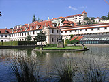 Wallenstein Garden with Prague Castle at the background