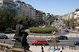 View of Wenceslas Square from the National Museum steps