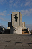 Statue of Jan Zizka in front of the National Monument